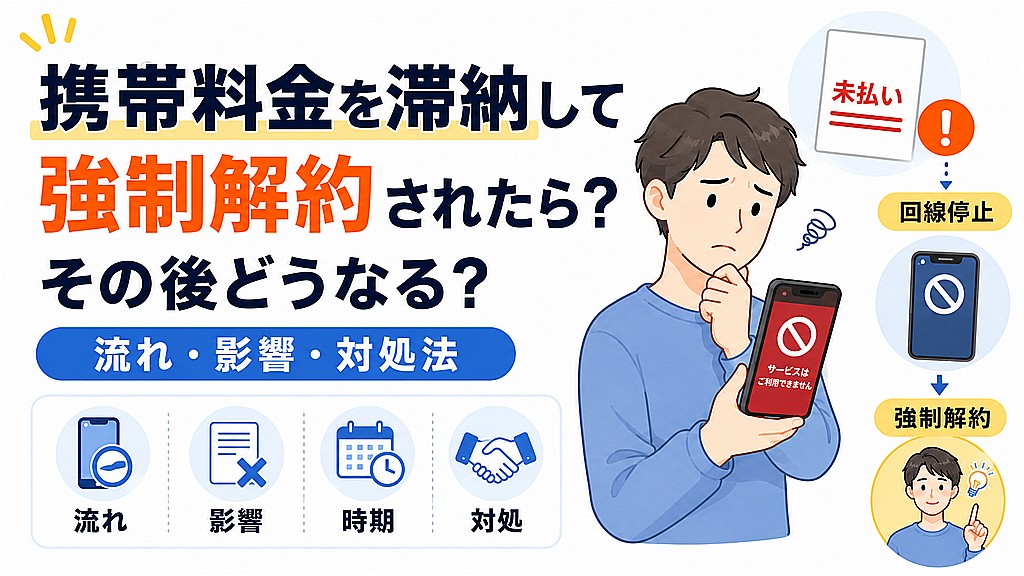 携帯料金を滞納して強制解約されたら？